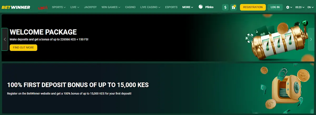 BetWinner Welcome Bonuses Screenshot